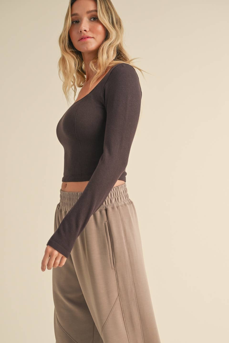 Square Neck Seamless Top | Choose Color