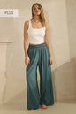 Plus Stretch Wide-Leg Pants