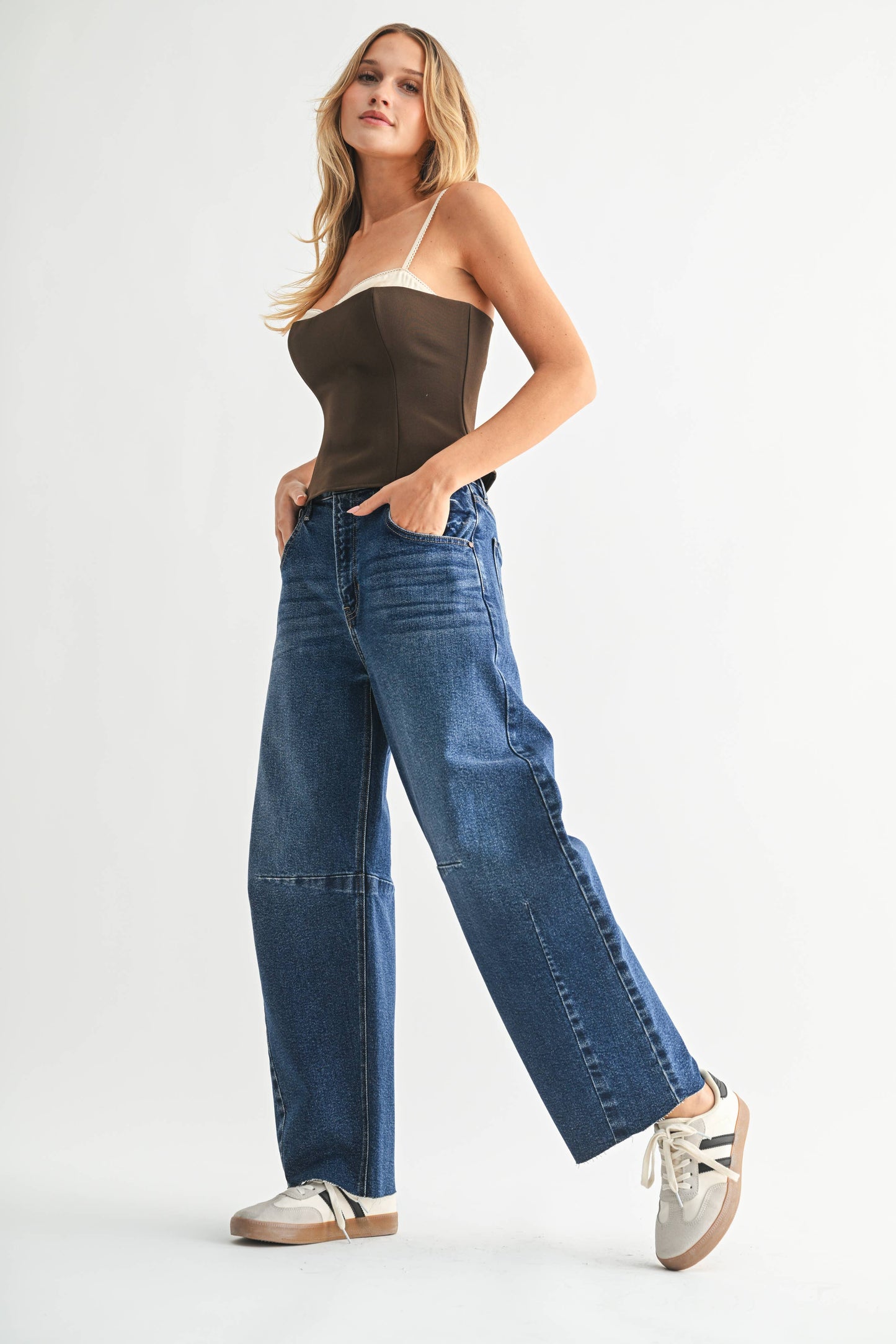 Just Black Denim Barrel Jean – Dark Denim