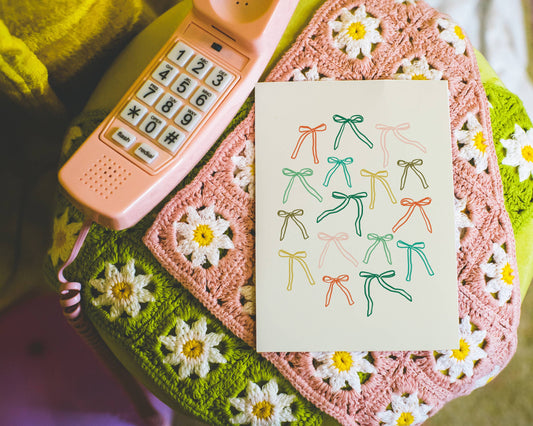 Colorful Bows Art Print | FINAL SALE