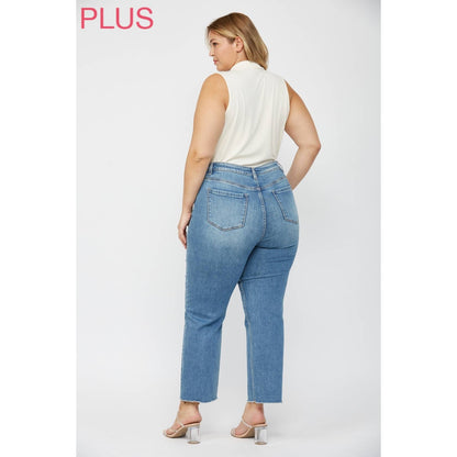 Plus Super High Rise Straight Leg Jean