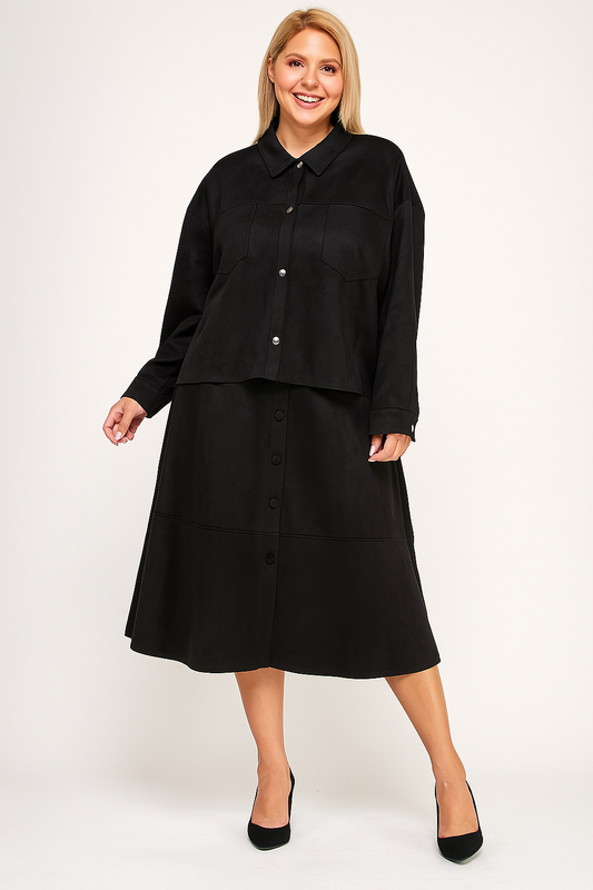 Plus Autumn Days Suede Jacket
