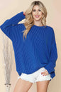 Wave Rib Oversized Sweatshirt | Choose Color