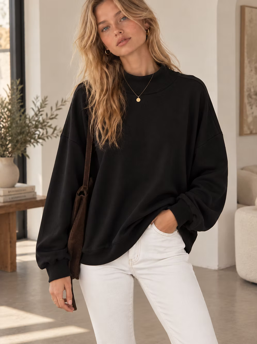 Scuba Mock Neck Sweatshirt