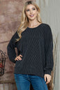 Wave Rib Oversized Sweatshirt | Choose Color