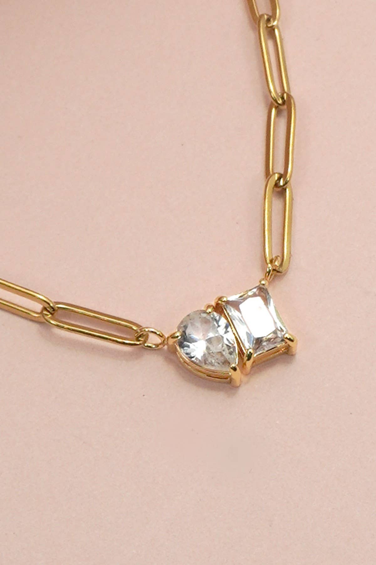 Twinkle Link Rhinestone Necklace