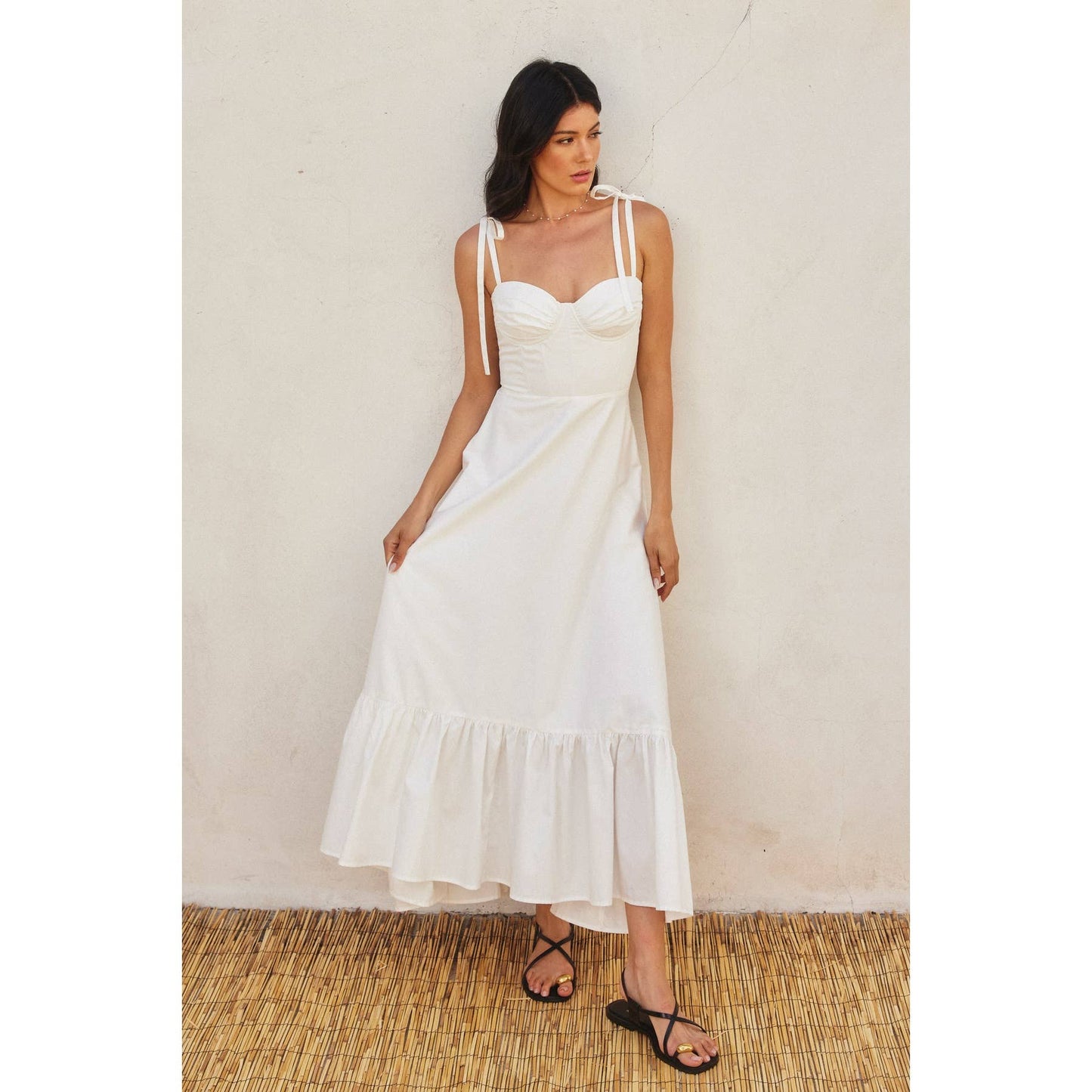 Daisy Tie Maxi Dress