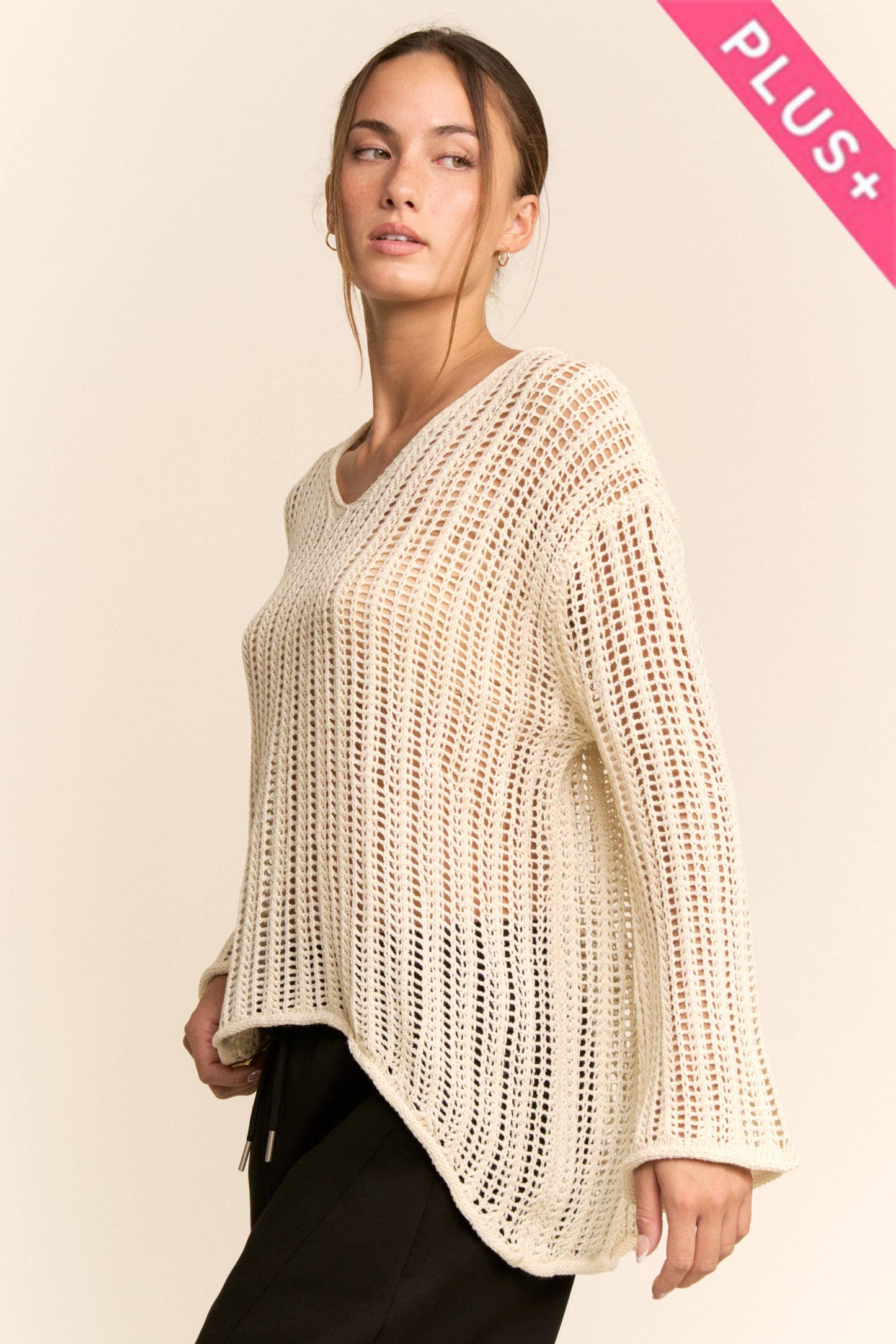 Plus Sandbar Open Knit Top