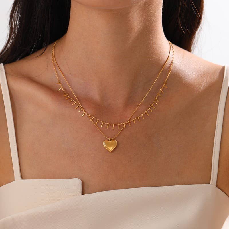 18K Stainless Steel Tarnish-Free Layered Necklace