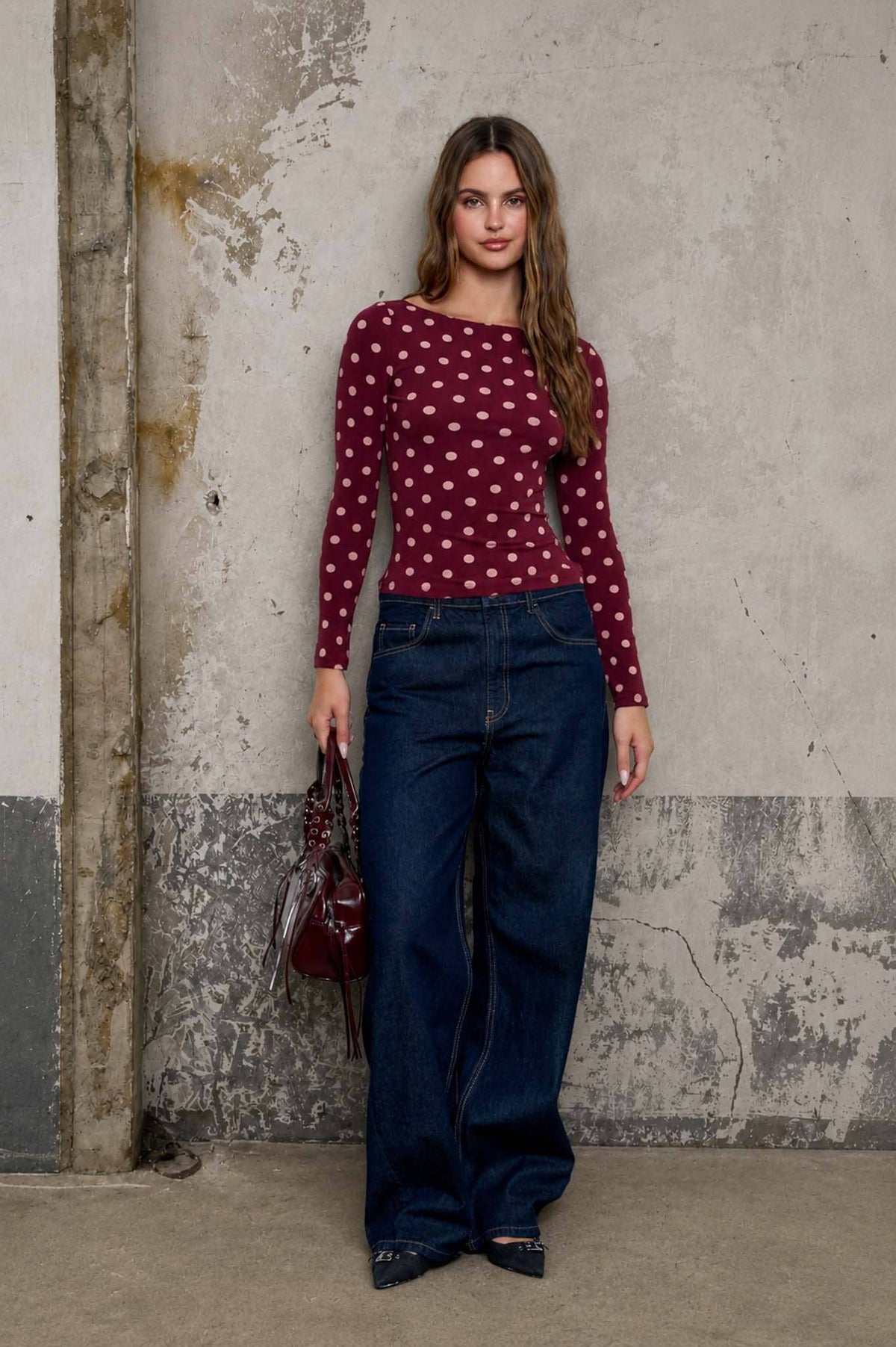 Dot to Dot Knit Top