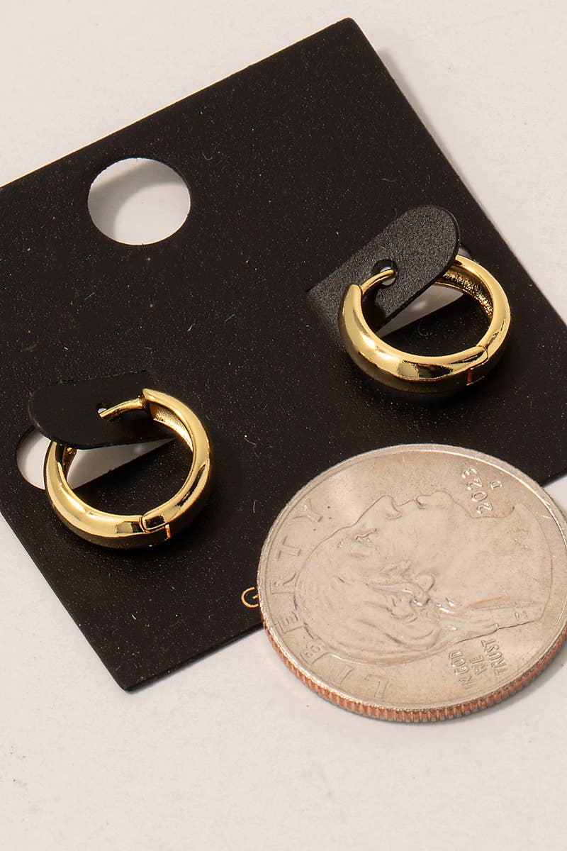 Gold Dipped Mini Hoop Huggie Earrings