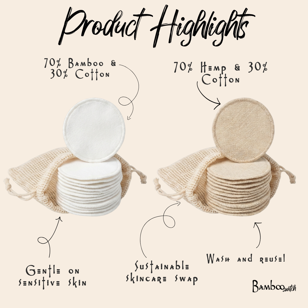 Reusable Bamboo Cotton Facial Rounds