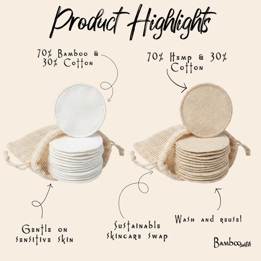 Reusable Bamboo Cotton Facial Rounds