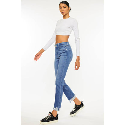 Plus Mom Jean | Medium Wash