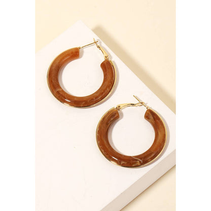 Acetate Latch Hoop Earrings