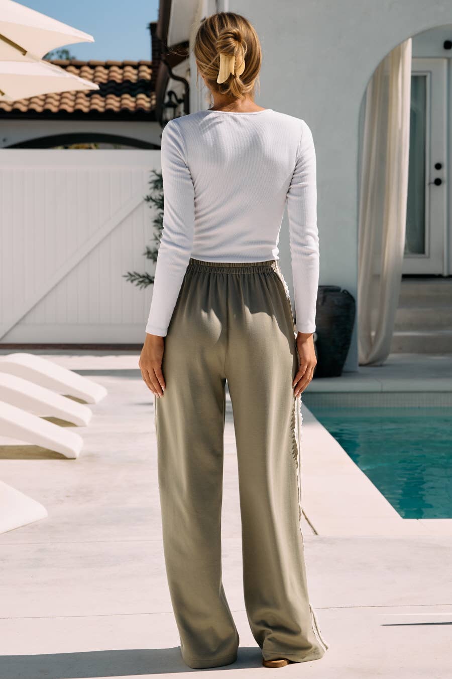Lace Stripe Track Pants