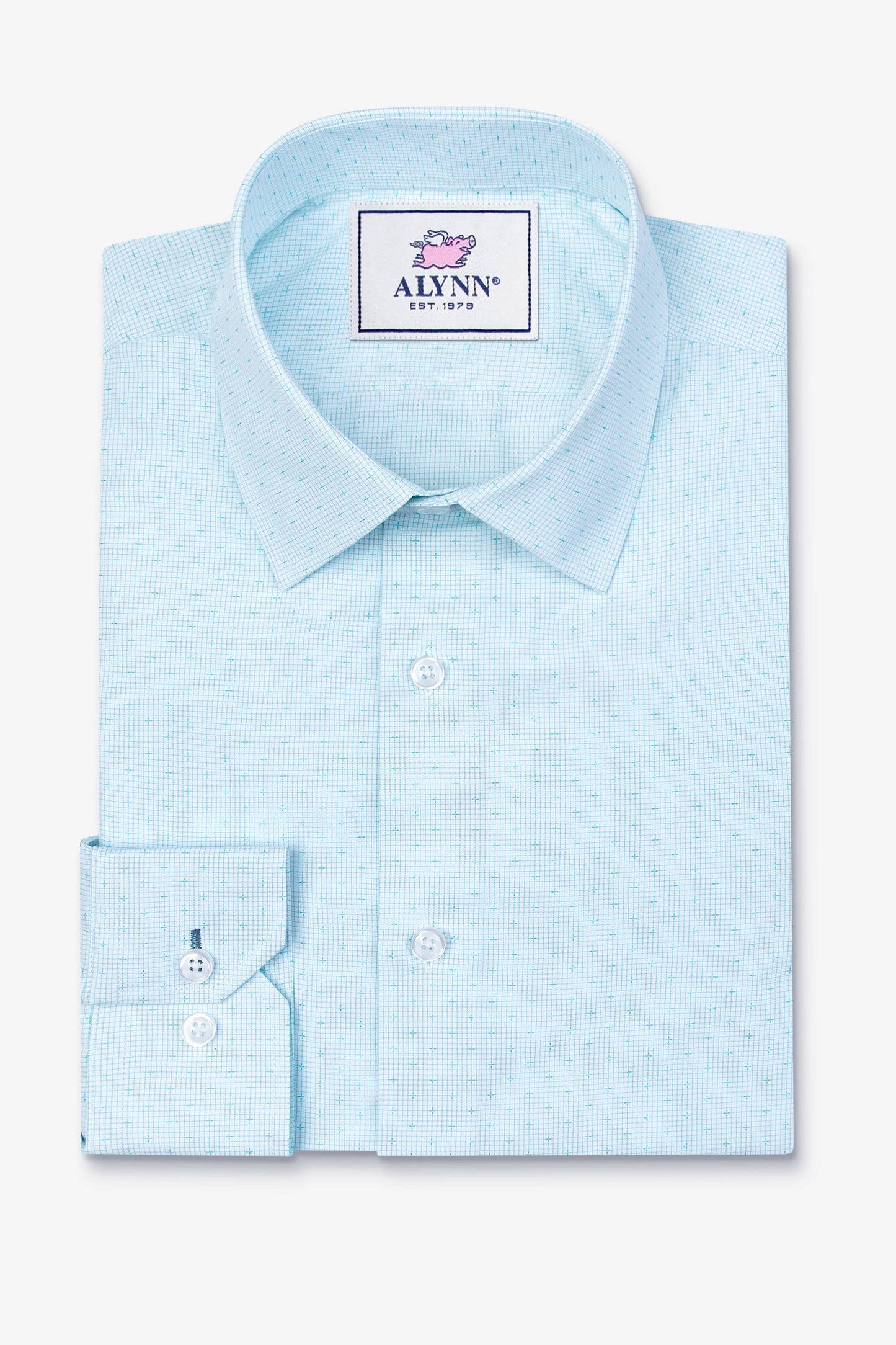 Evan Slim Fit Aqua Blue Men's Dress Shirt