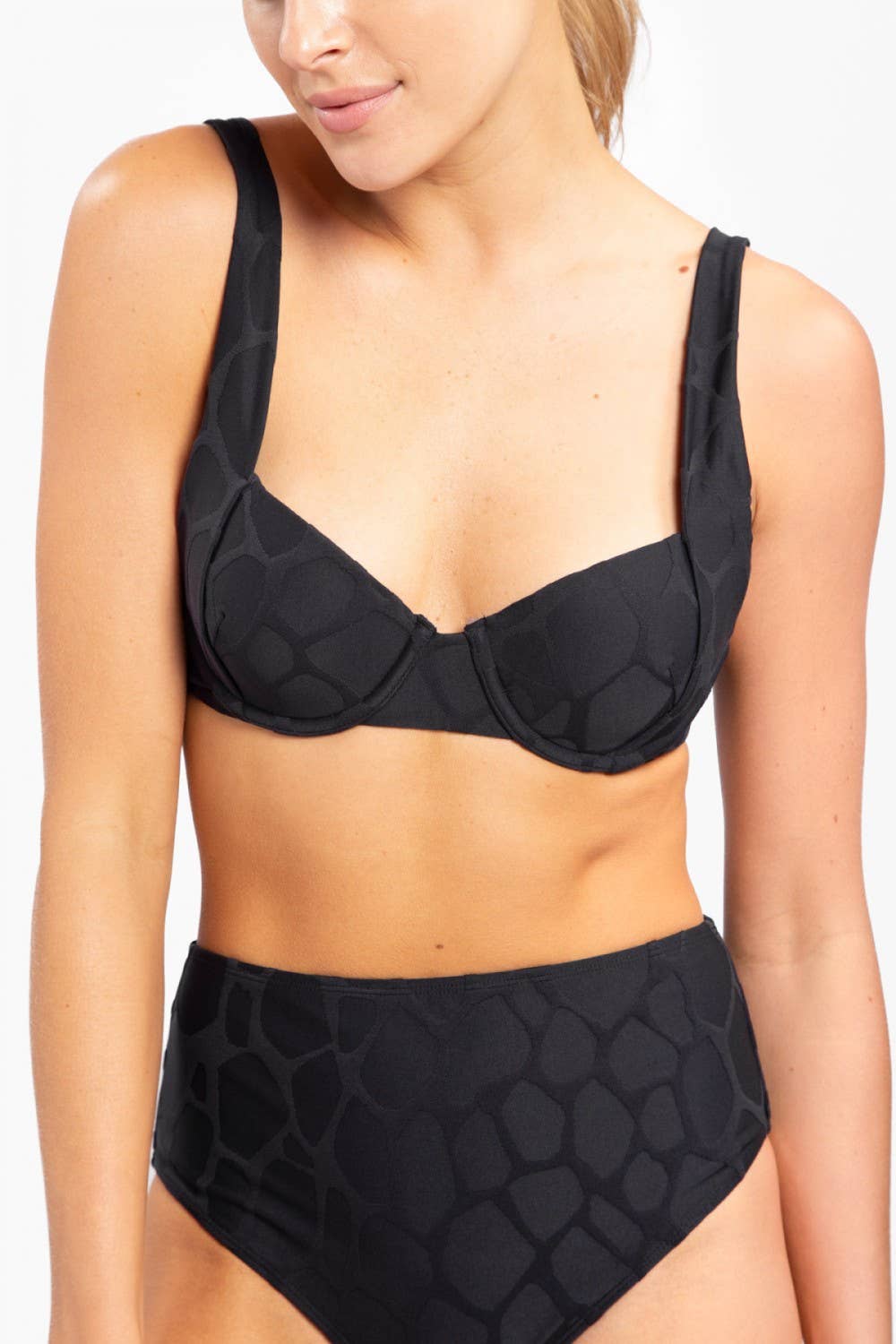 Textured Giraffe Bikini Top