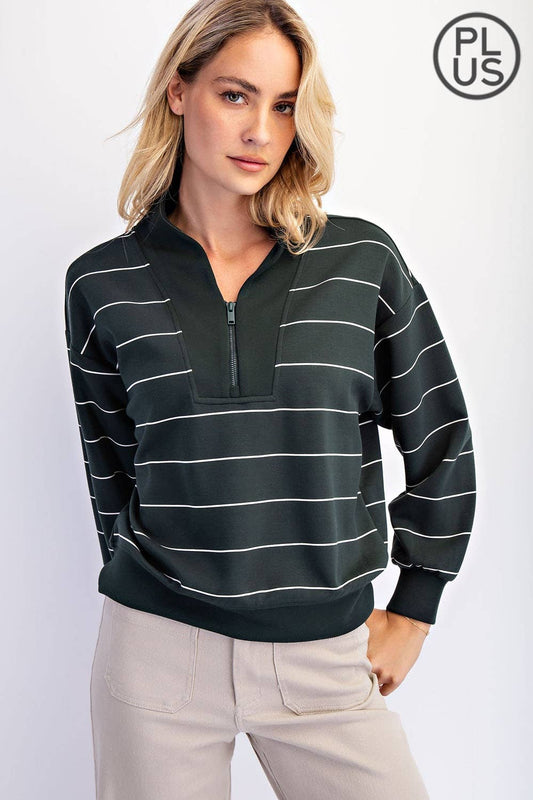 Plus Scuba V-Neck Pullover