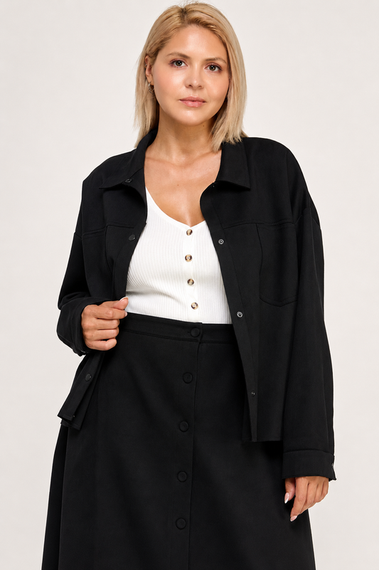 Plus Autumn Days Suede Jacket