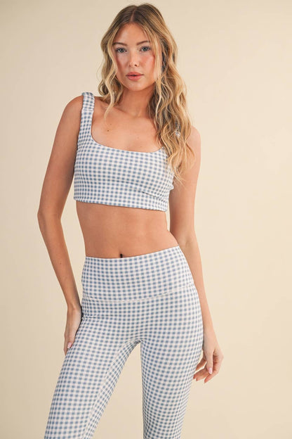 Gingham Ruched Bra