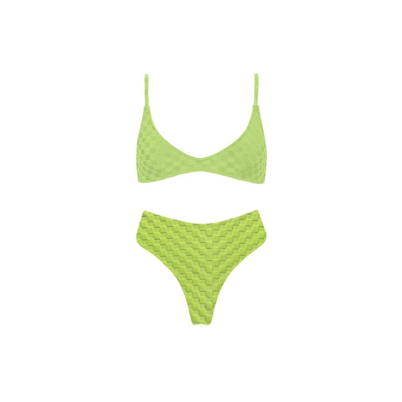 Terry Checker Bikini Set