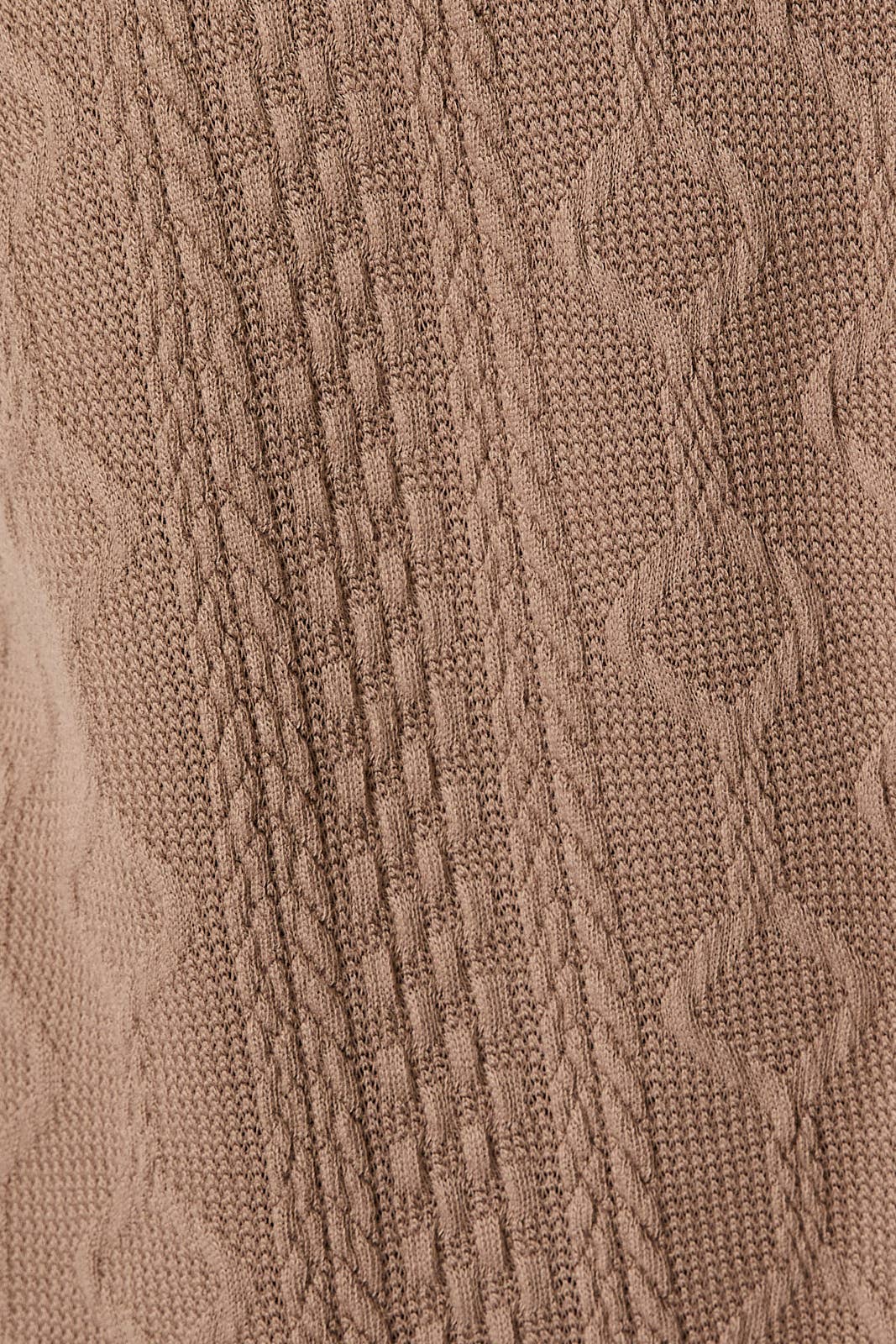 Long Sleeve Cable Knit Oversized Shirt