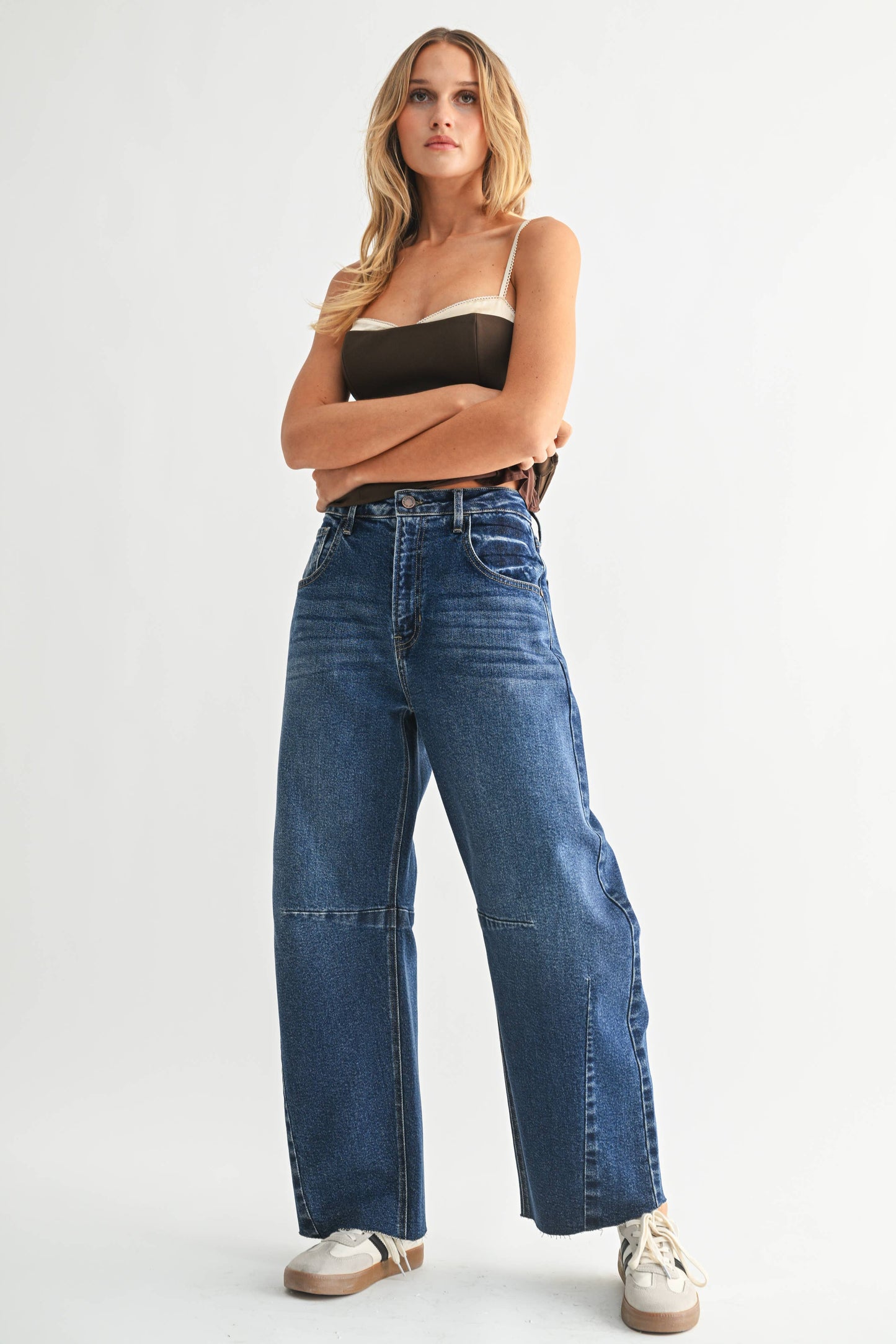 Just Black Denim Barrel Jean – Dark Denim