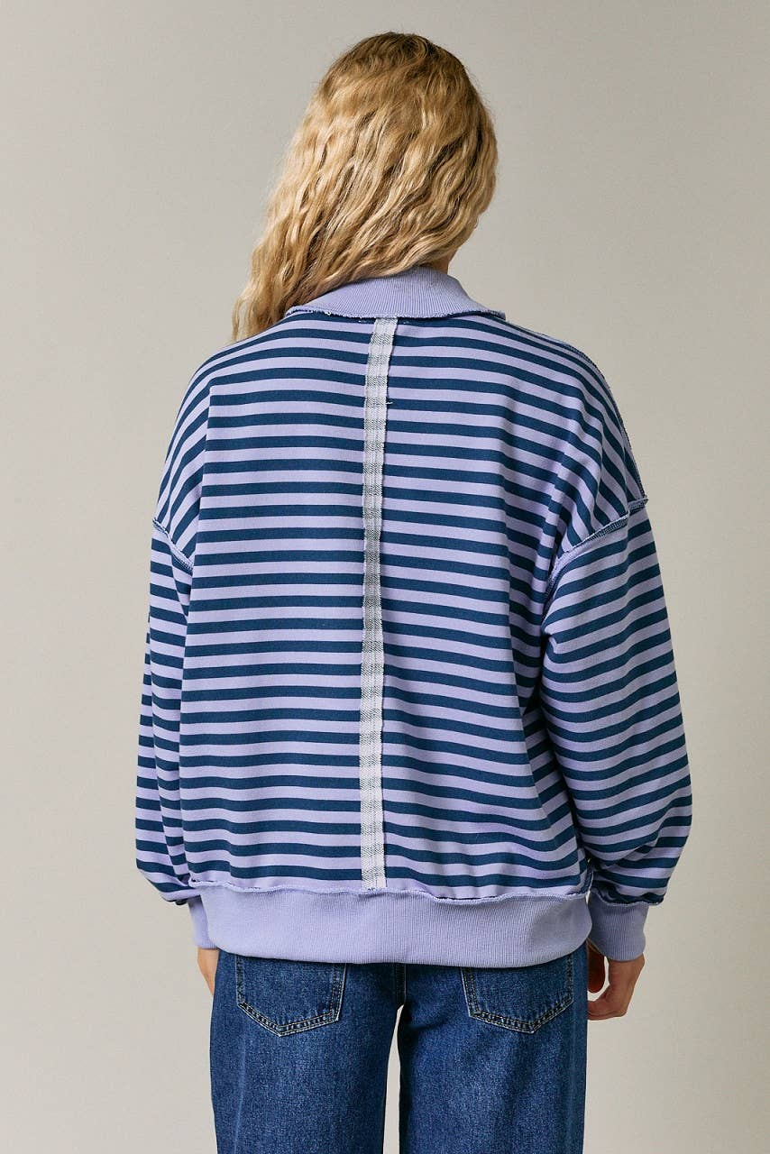 Lavender Lines Pullover