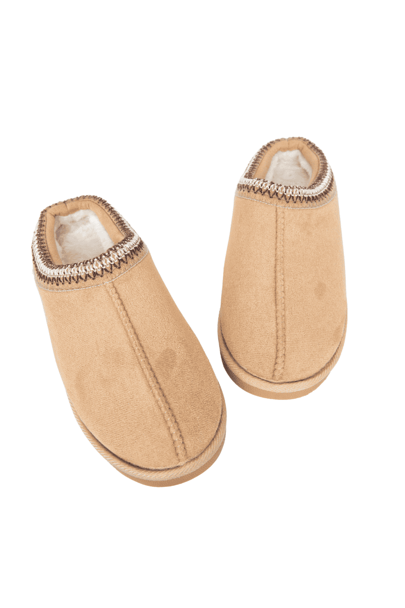 Sand Embroidered Comfy Slippers