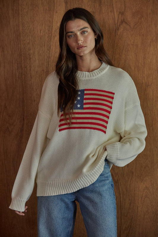 American Flag Pullover Top