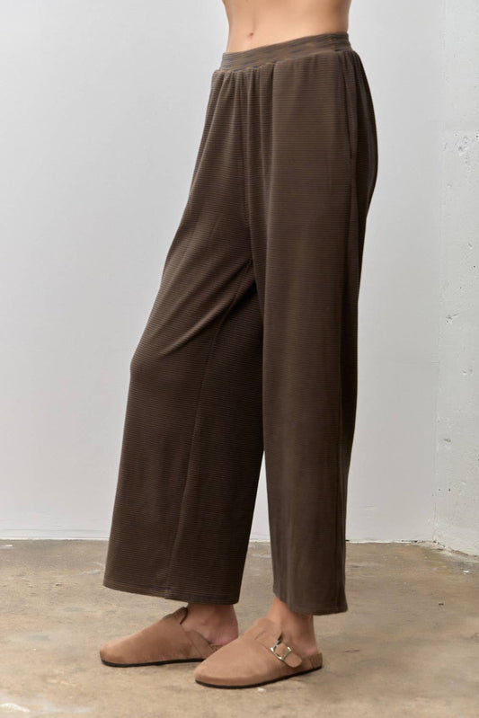 Plus Easygoing Micro-Stripe Pants