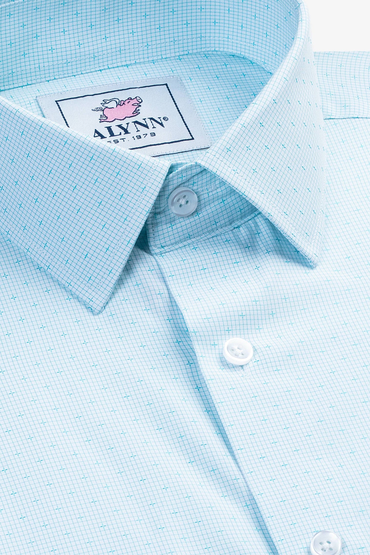 Evan Slim Fit Aqua Blue Men's Dress Shirt
