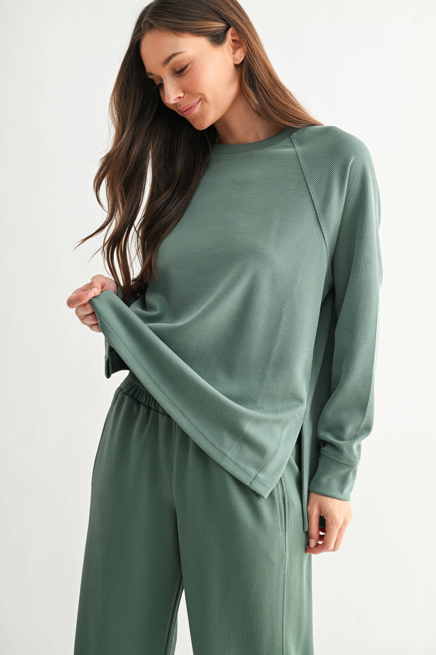 Luxe Sand Wash Rib Tee