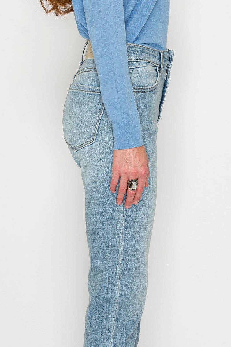High Rise Slim Straight Jeans