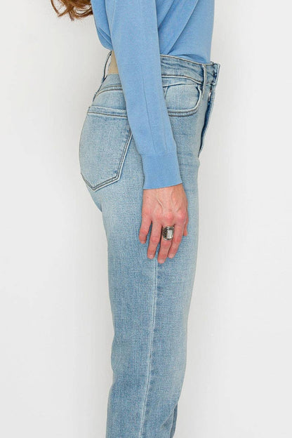 High Rise Slim Straight Jeans
