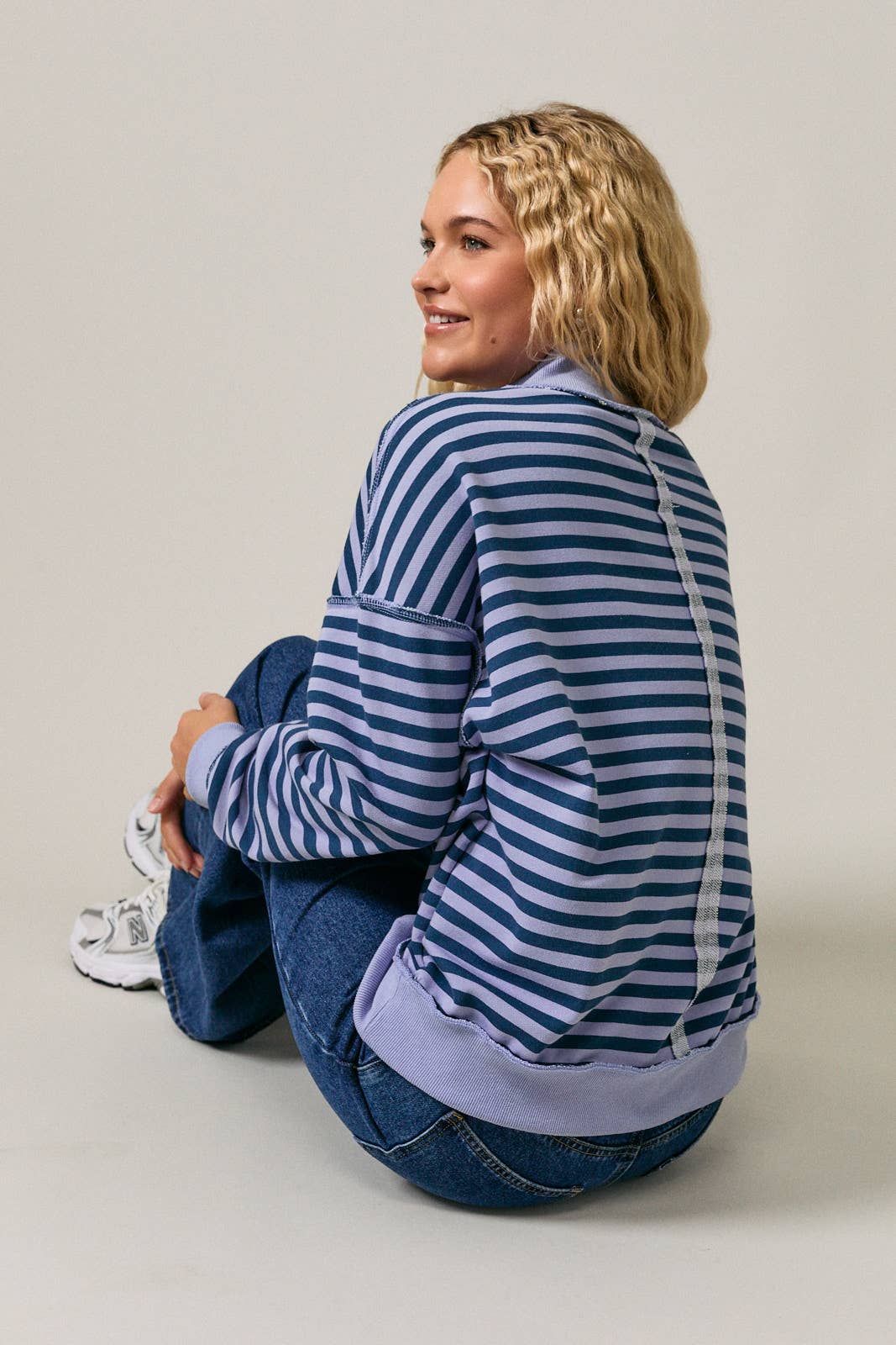 Lavender Lines Pullover