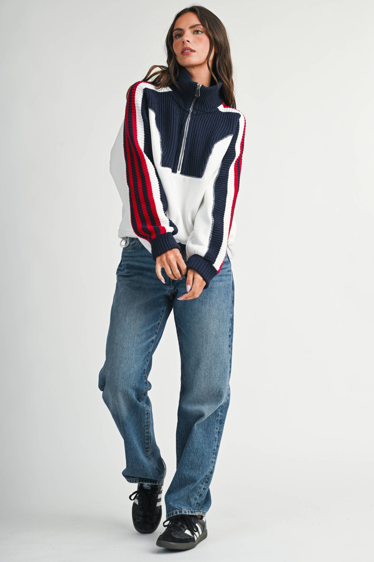 Vintage Varsity Half-Zip Pullover