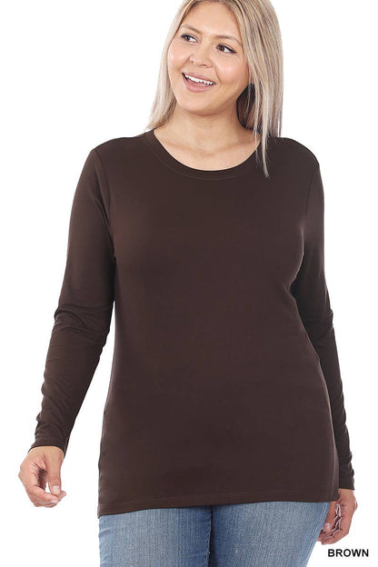 Plus Long Sleeve Under Top | Choose Color