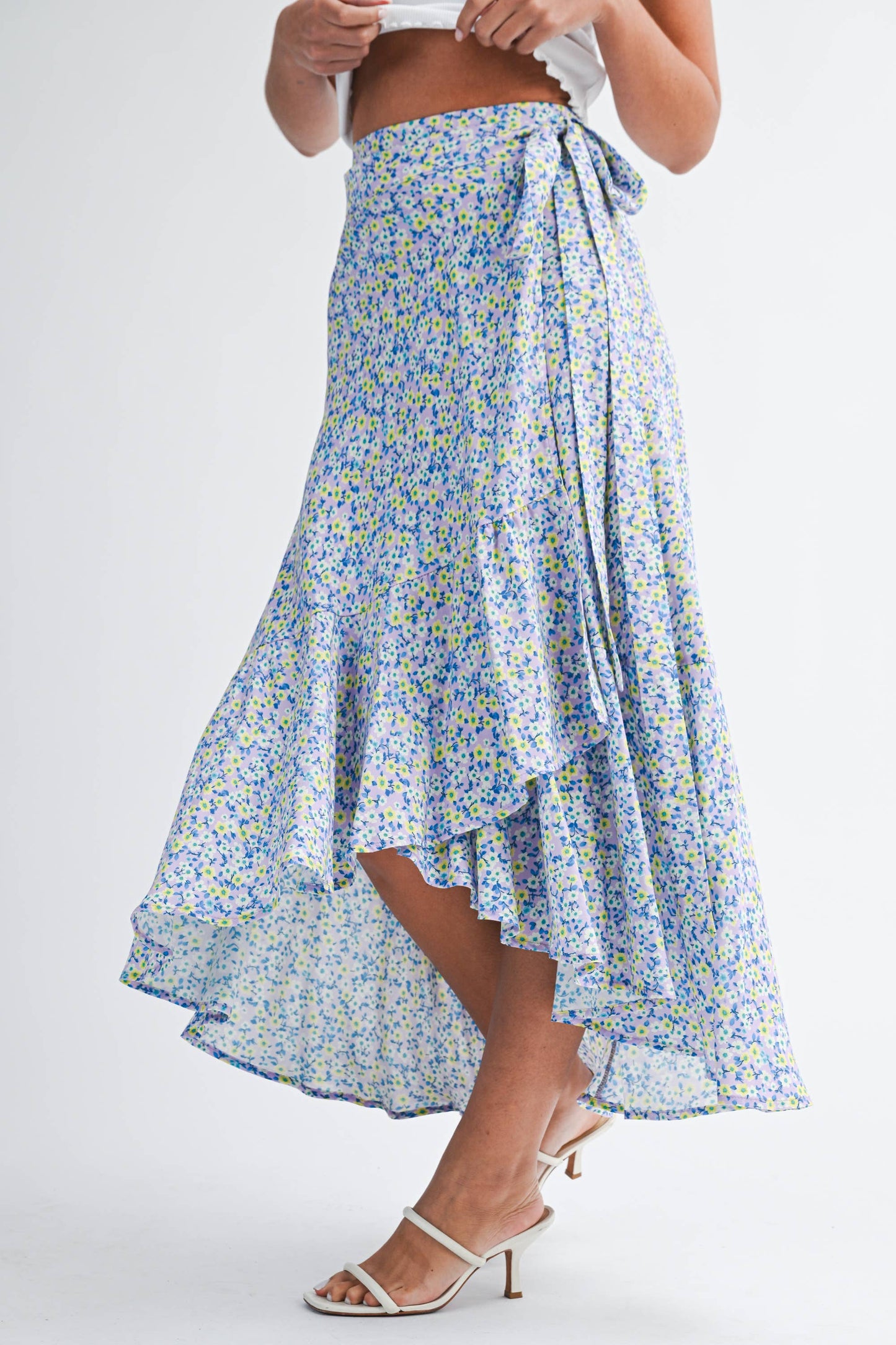 Wildflower Wrap Midi Skirt