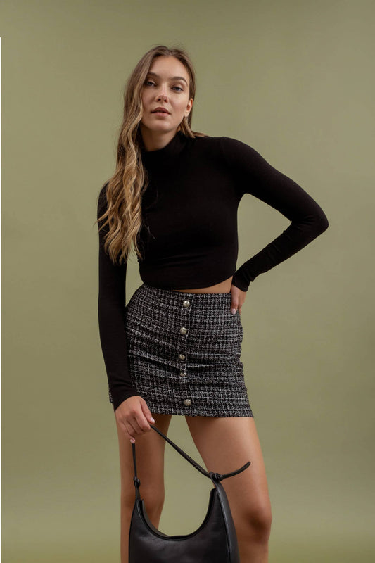 Button Down Mini Skirt | FINAL SALE