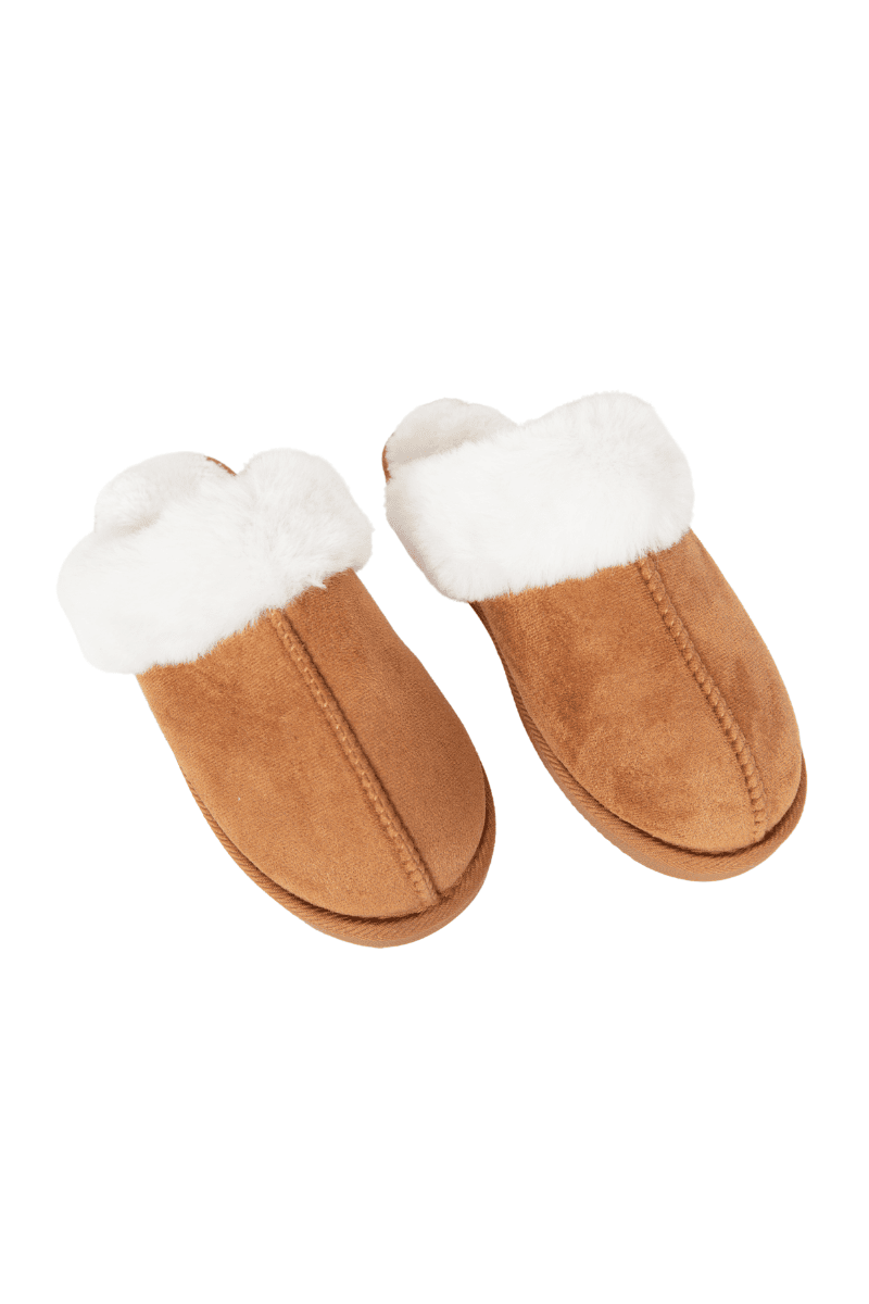 Chestnut Faux Fur Women's Slippers