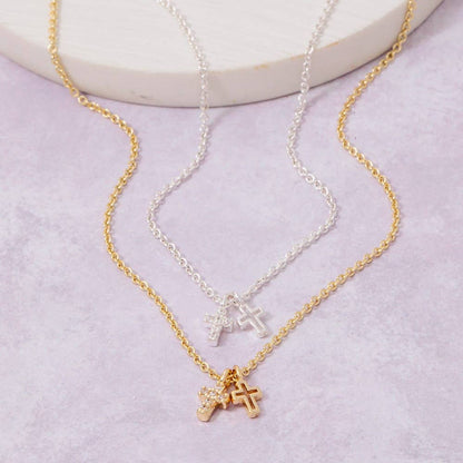 Secret Box | Double Cross Pendant Necklace