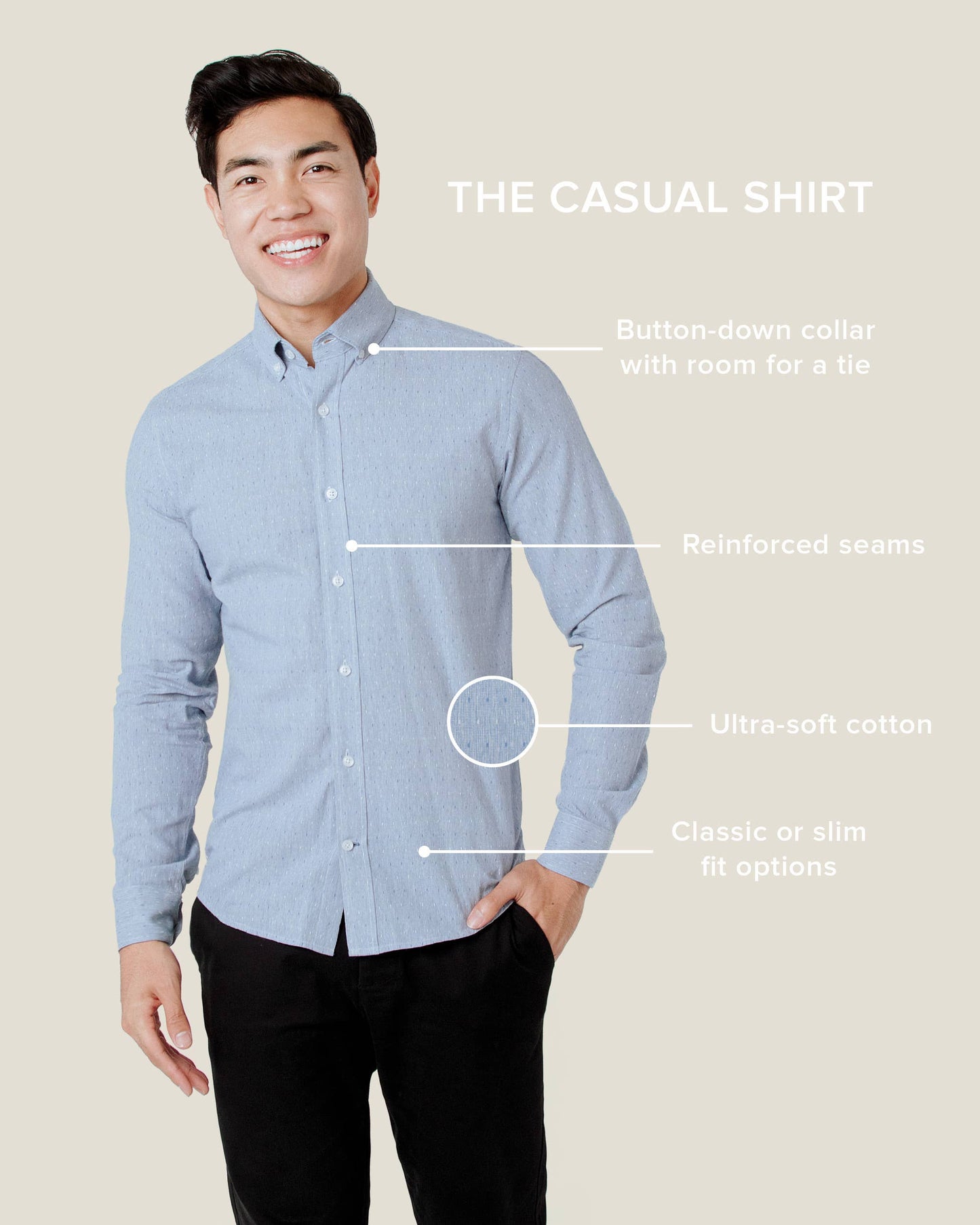 Mason Casual Untuckable Slim Fit Dress Shirt