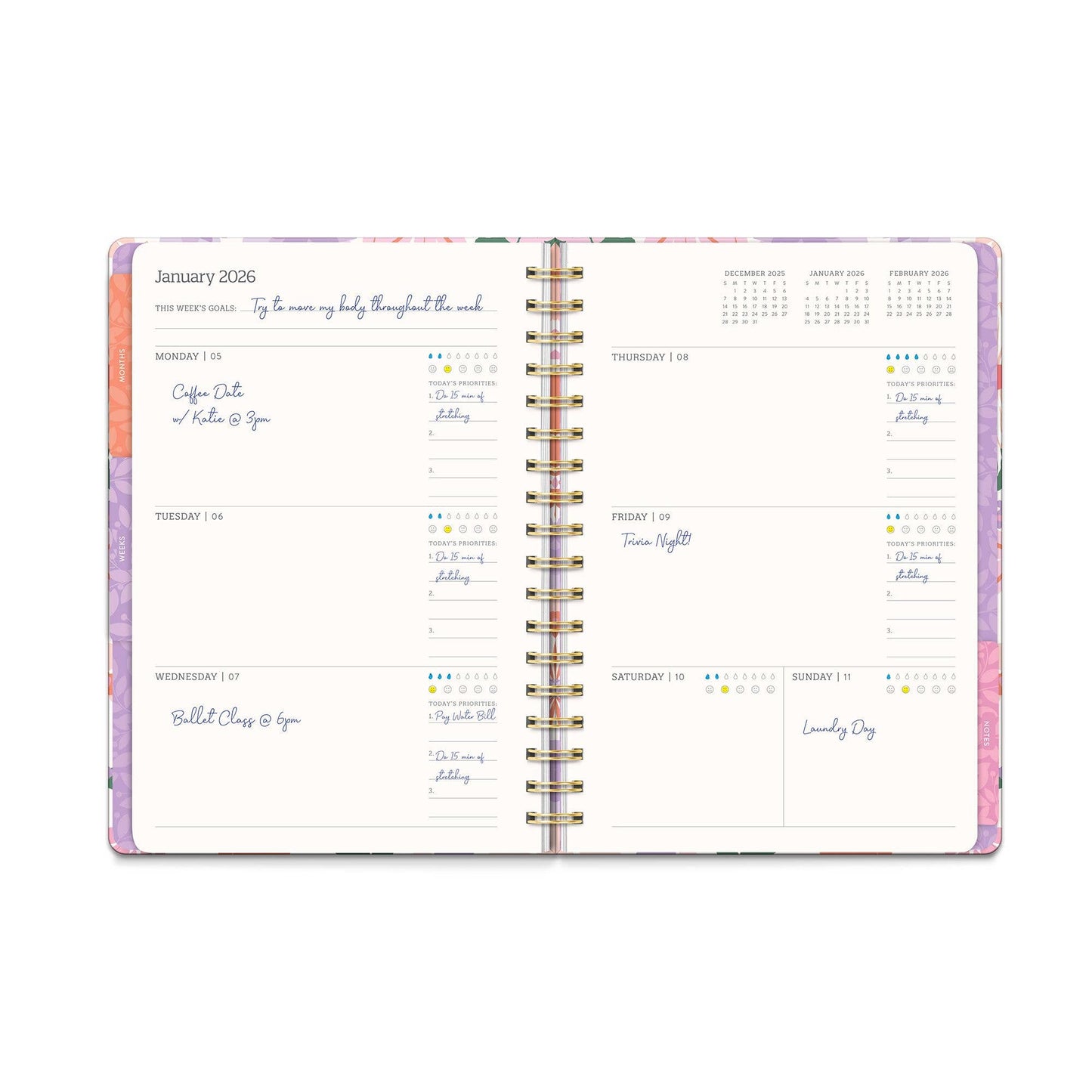2026 Secret Garden Tri-Tab Planner