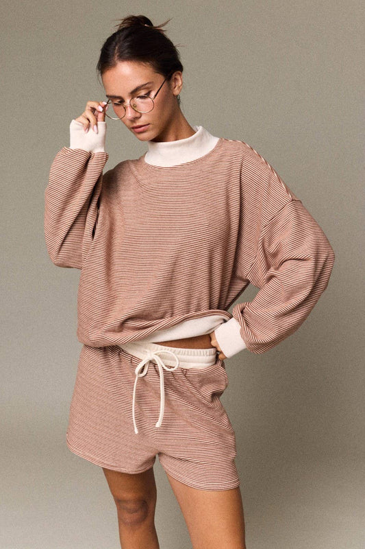 Cozy Cabin Stripe Short Set *SOLD AS SET*