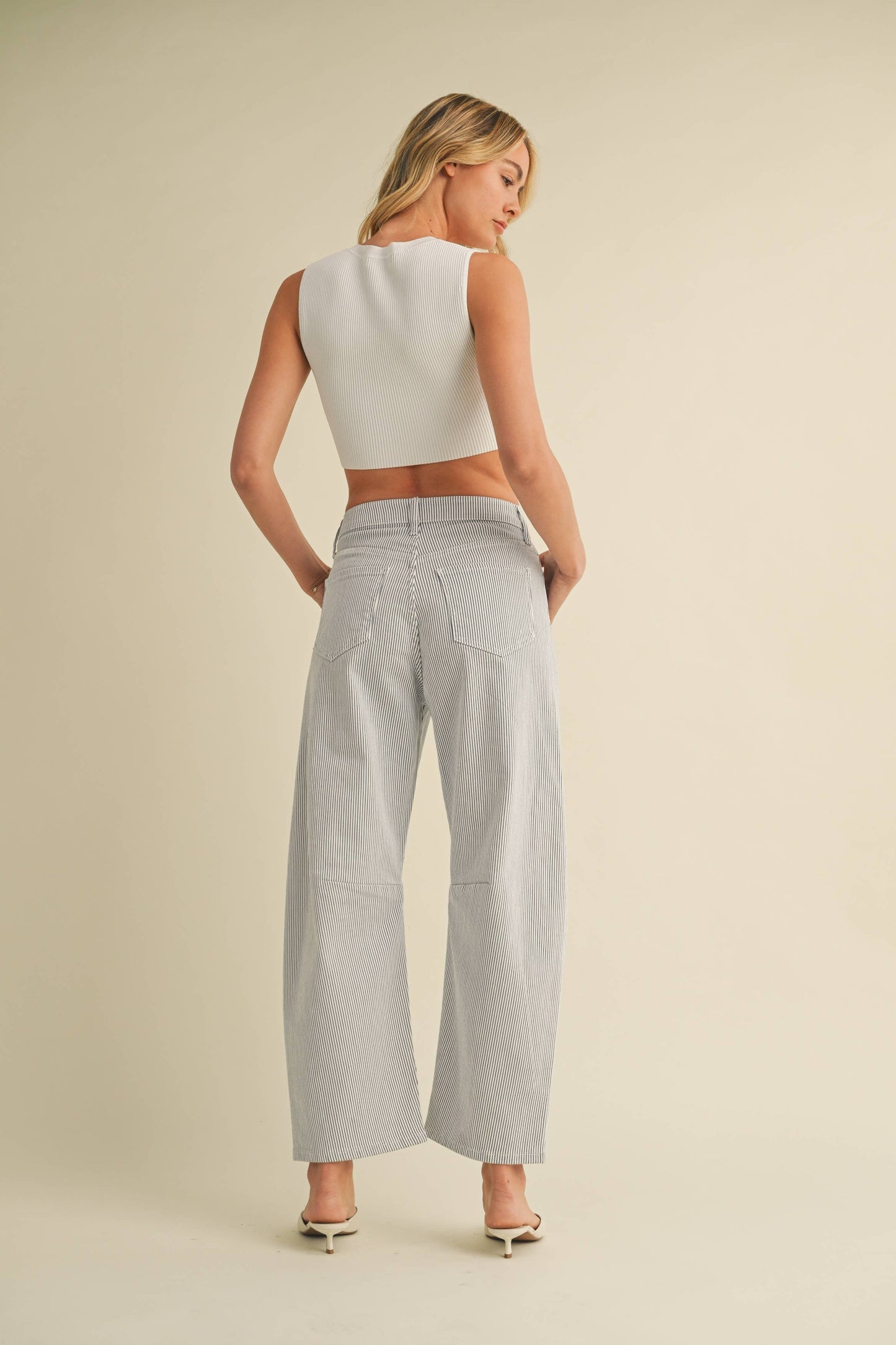 Stripe Barrel Jean