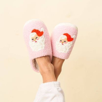 Fuzzy Slippers | Santa