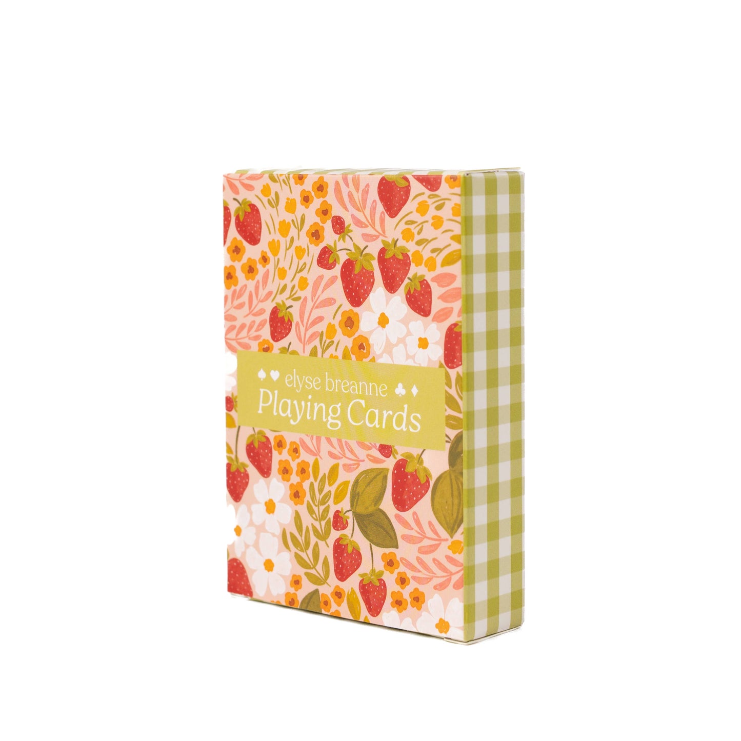 Strawberry Patch x Green Gingham Deck of Cards