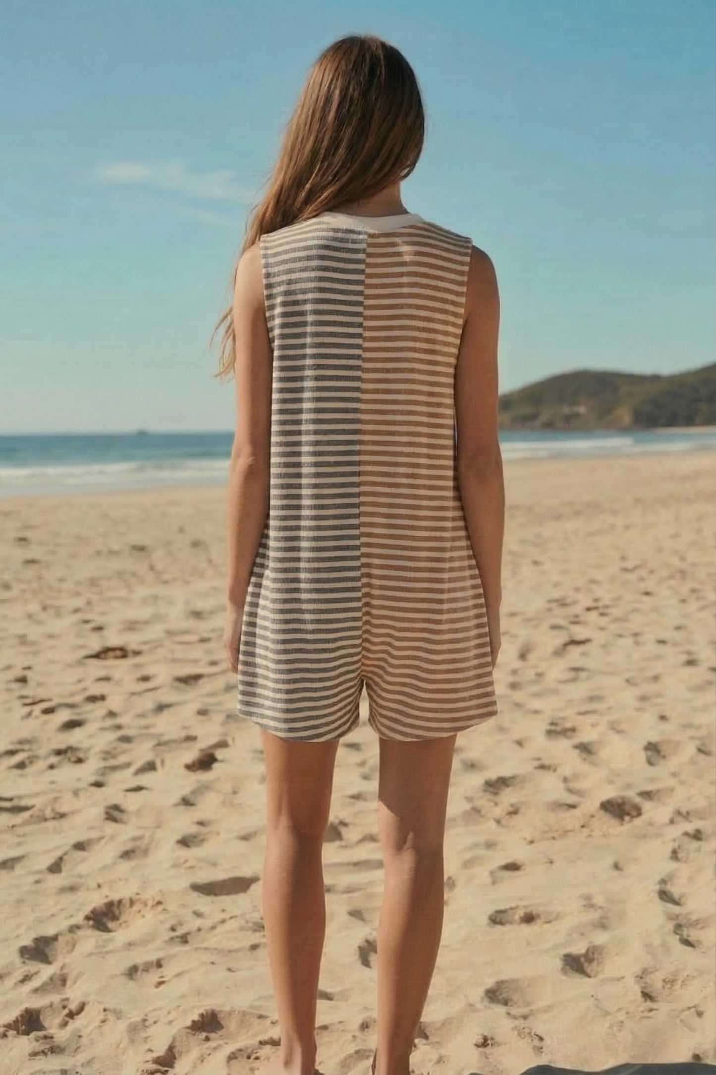 Striped Contrast Romper